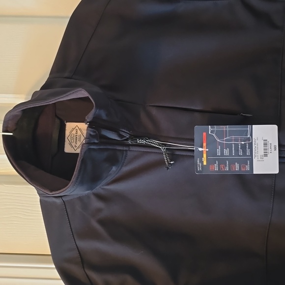 ST. JOHN'S BAY BRAND MEN'S BLACK FRONT ZIPPERED JACKET COAT SIZE XL - Picture 3 of 16